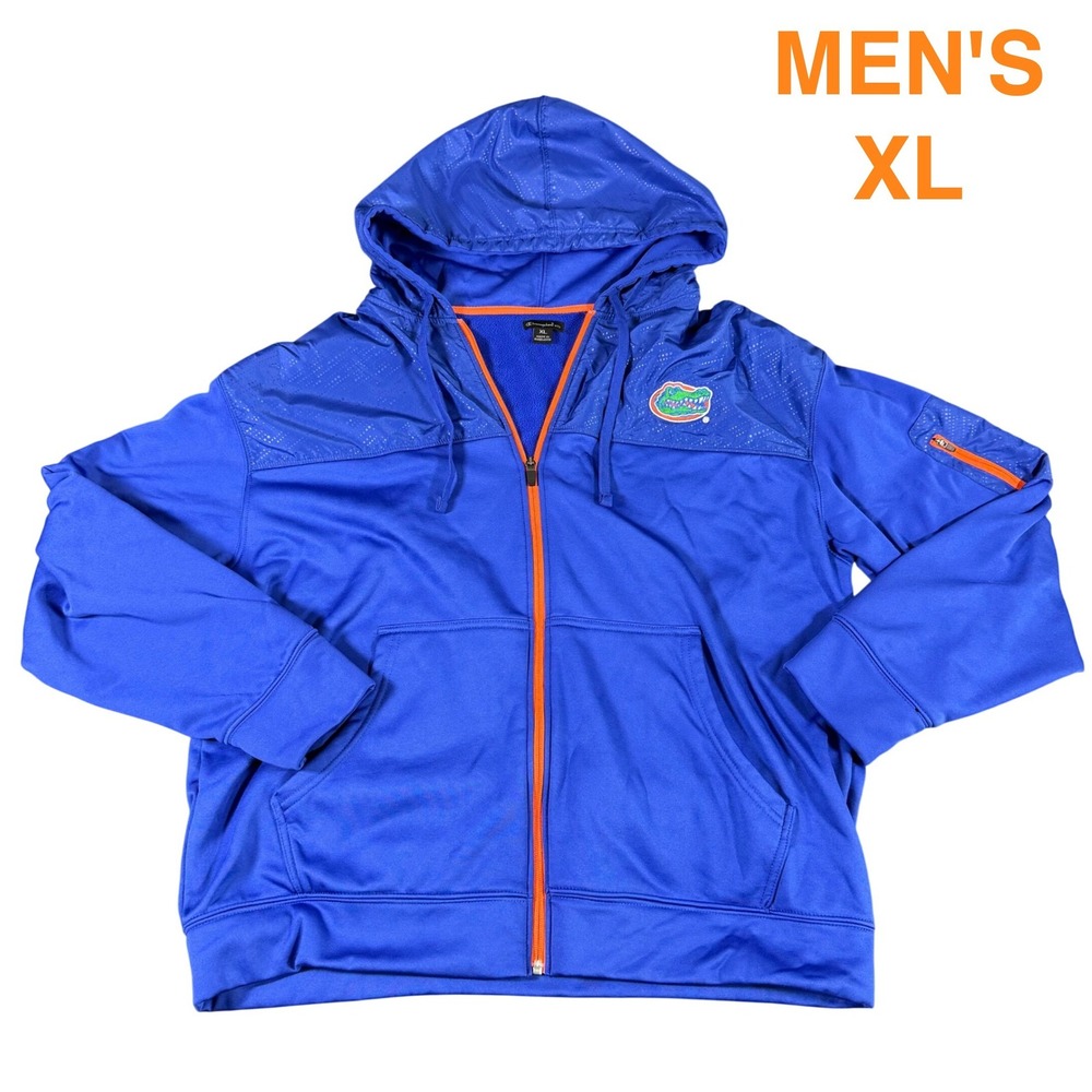 Florida Gators Champion Elite Men's XL Blue Orange Full Zip Hoodie Jacket Fleece